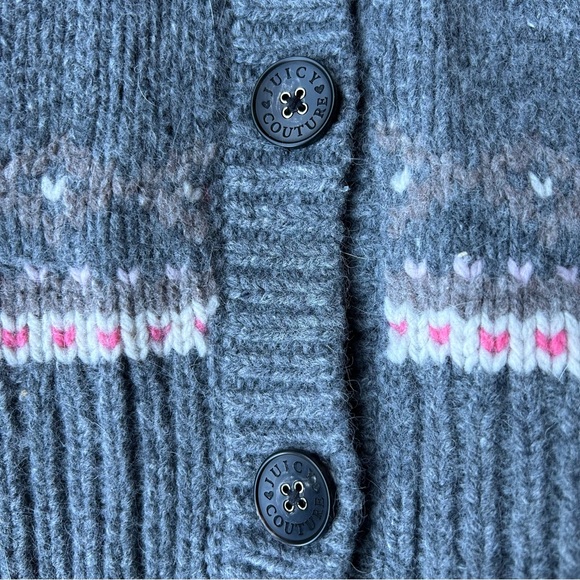 Juicy Couture ~ Knit Button Cardigan ~ Girls Size 6 - Picture 5 of 13